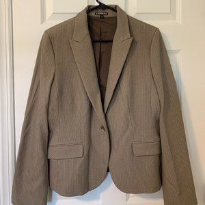 Express Women's Tan Thin Striped Blazer